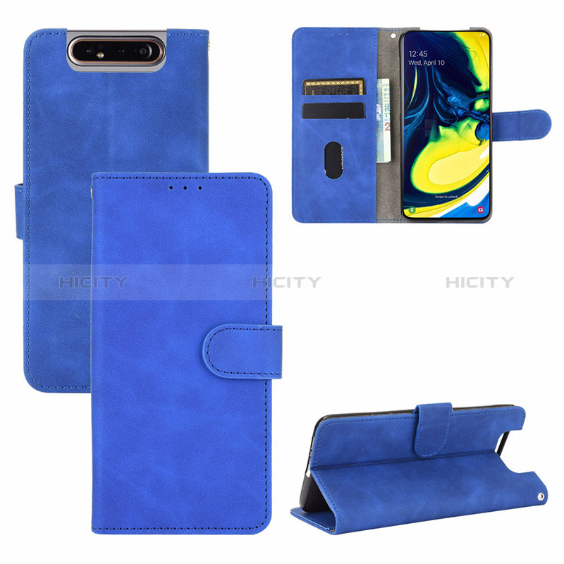 Funda de Cuero Cartera con Soporte Carcasa L04Z para Samsung Galaxy A80