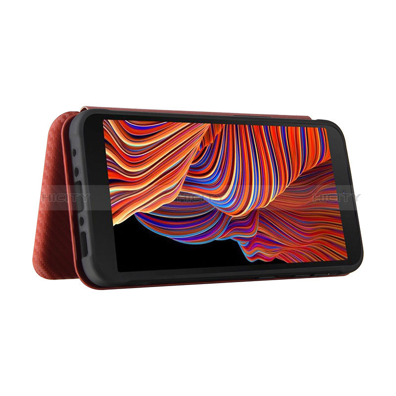 Funda de Cuero Cartera con Soporte Carcasa L04Z para Samsung Galaxy XCover 5 SM-G525F