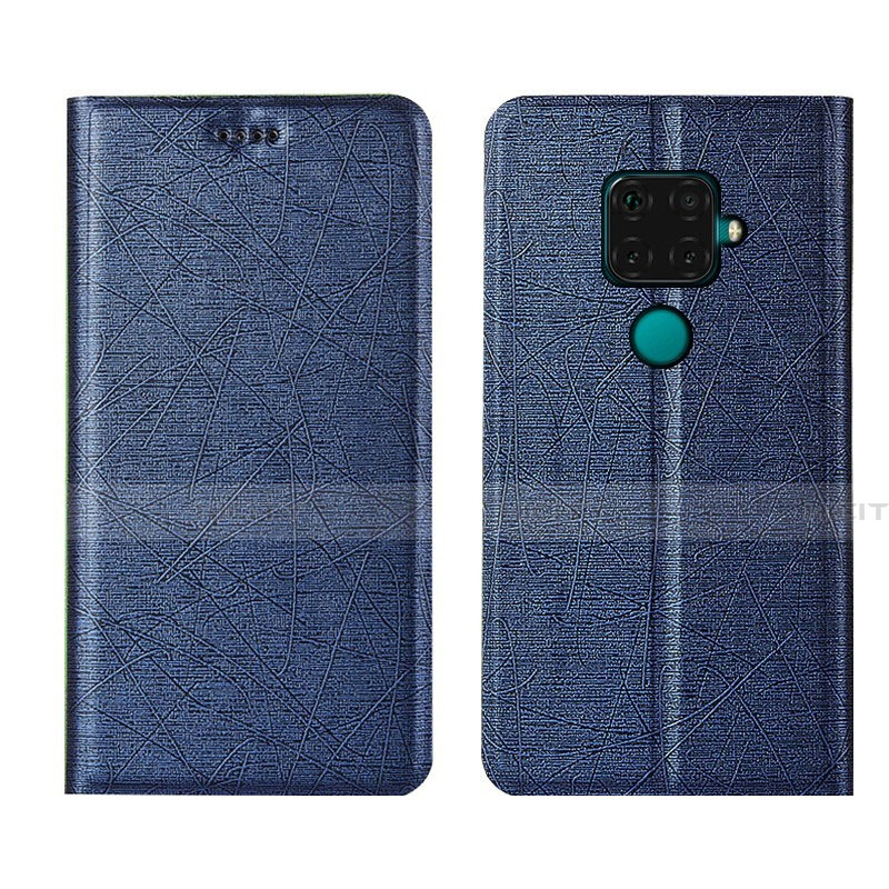 Funda de Cuero Cartera con Soporte Carcasa L05 para Huawei Mate 30 Lite Azul