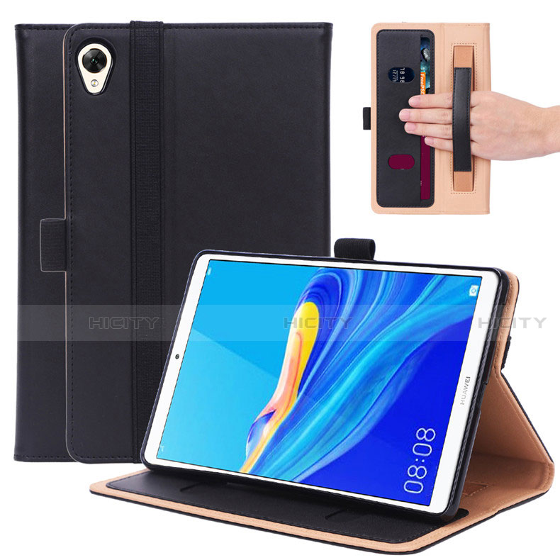 Funda de Cuero Cartera con Soporte Carcasa L05 para Huawei MediaPad M6 8.4 Negro