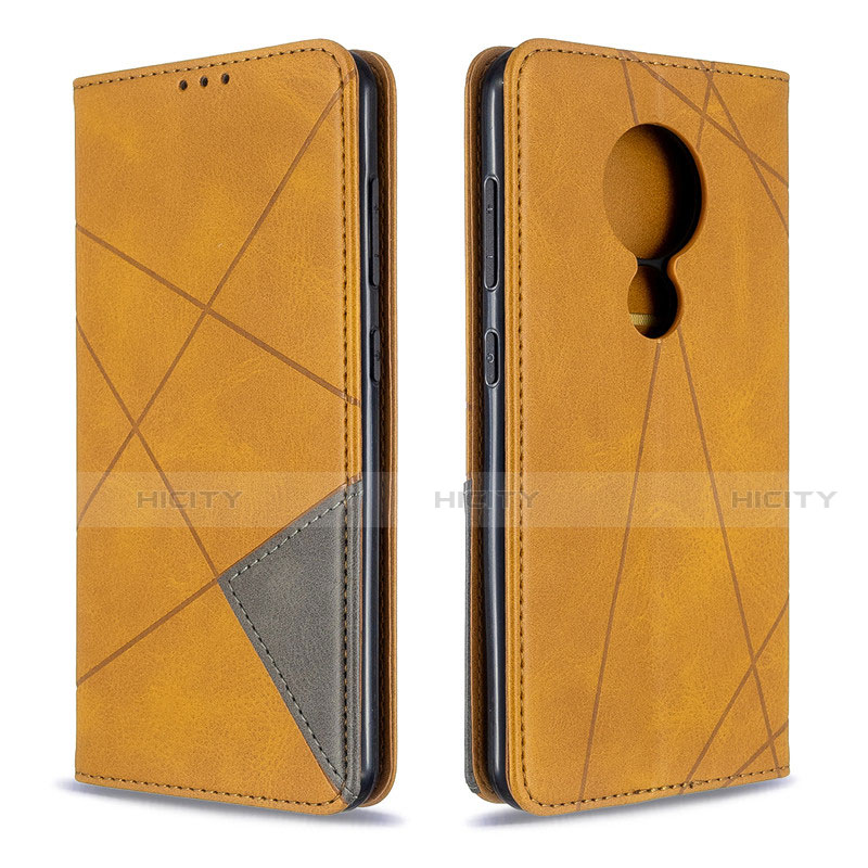 Funda de Cuero Cartera con Soporte Carcasa L05 para Nokia 7.2 Amarillo