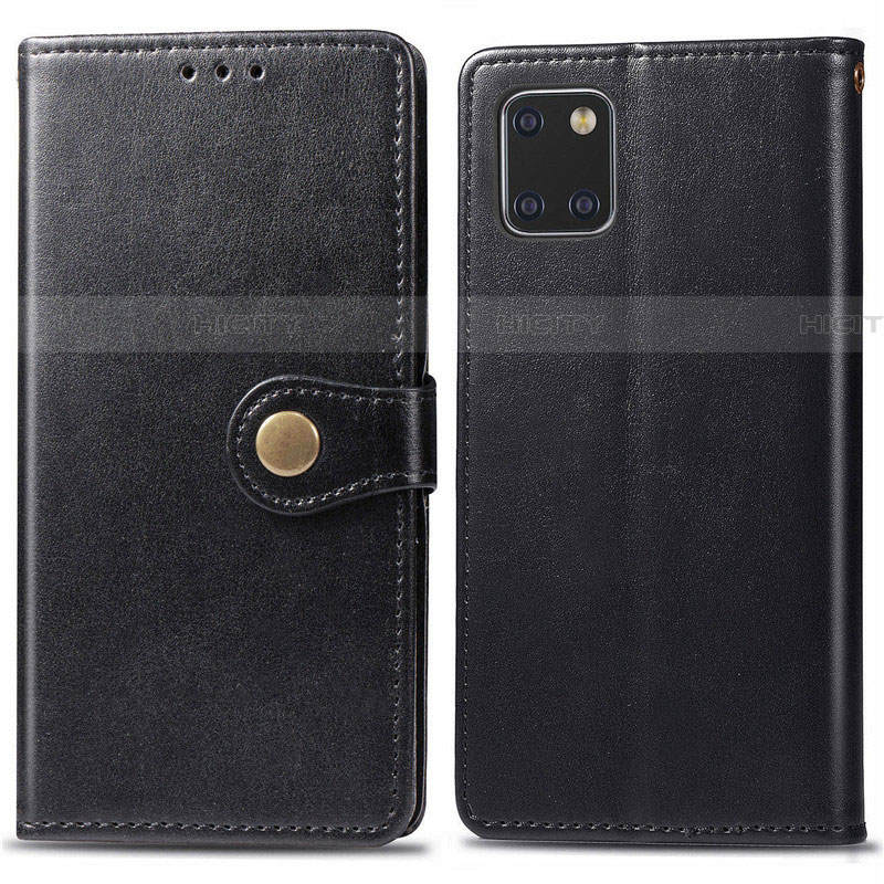 Funda de Cuero Cartera con Soporte Carcasa L05 para Samsung Galaxy A81 Negro