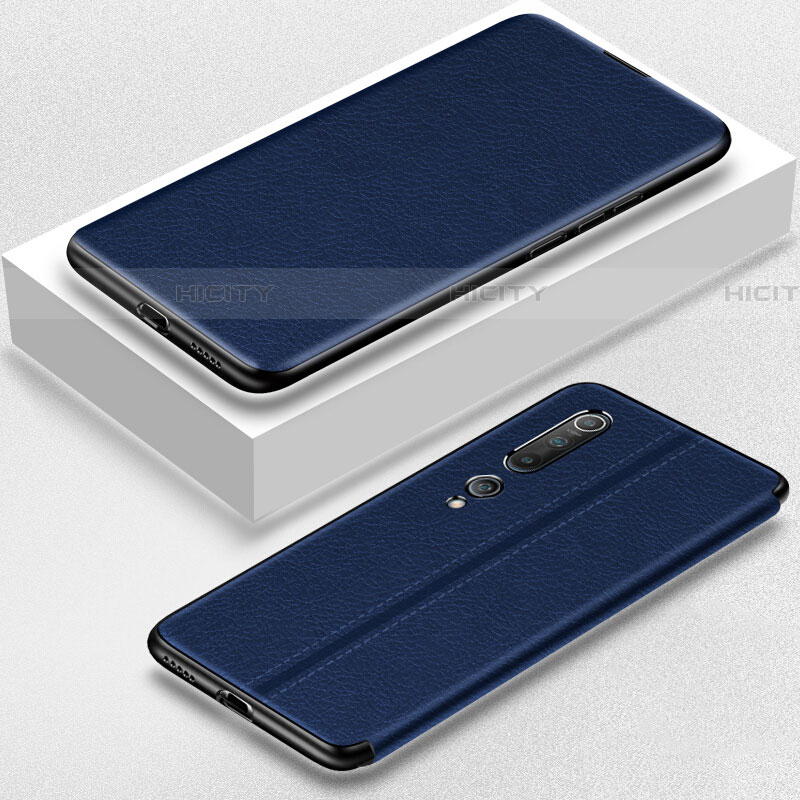 Funda de Cuero Cartera con Soporte Carcasa L05 para Xiaomi Mi 10 Azul