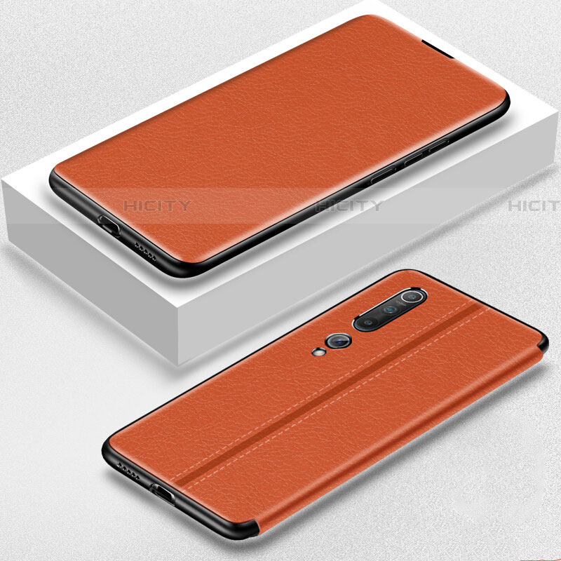 Funda de Cuero Cartera con Soporte Carcasa L05 para Xiaomi Mi 10 Naranja