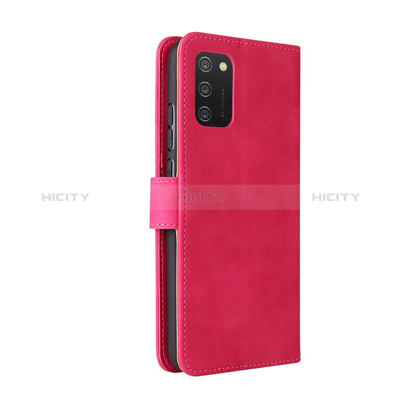 Funda de Cuero Cartera con Soporte Carcasa L05Z para Samsung Galaxy A02s Rosa Roja