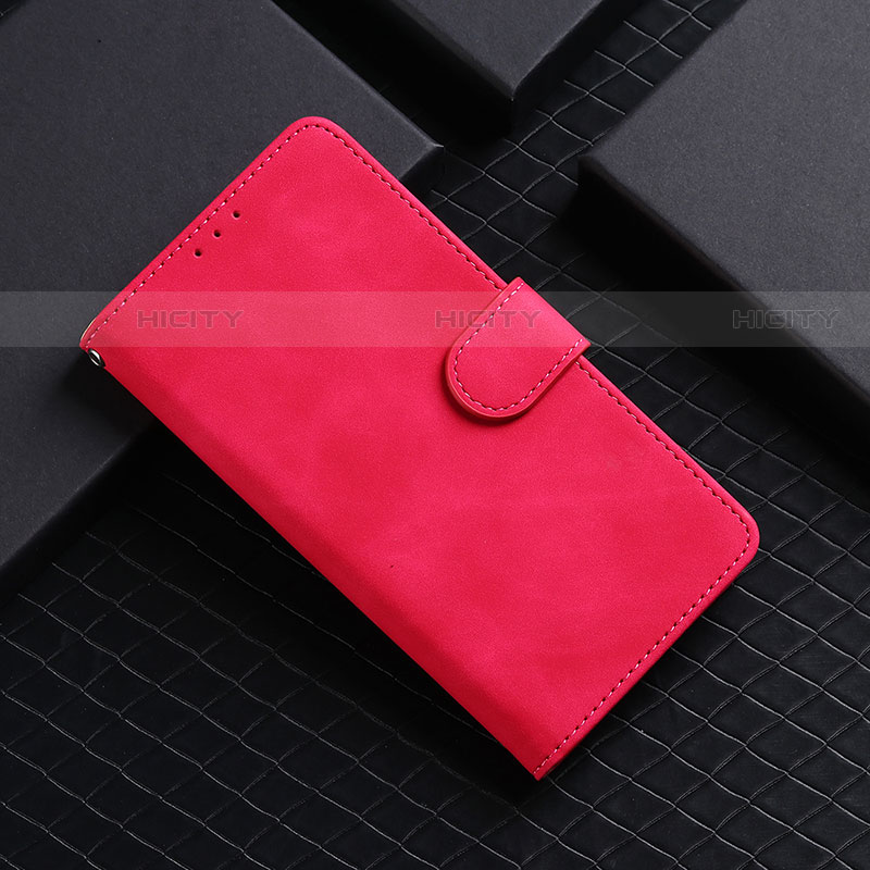 Funda de Cuero Cartera con Soporte Carcasa L05Z para Samsung Galaxy S22 Plus 5G Rosa Roja