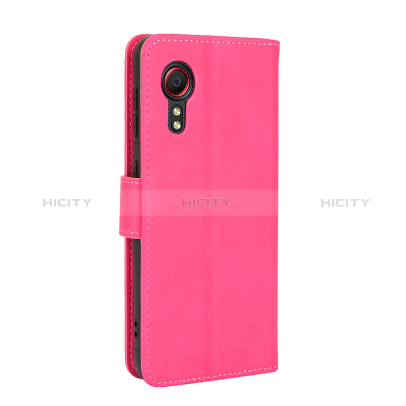 Funda de Cuero Cartera con Soporte Carcasa L05Z para Samsung Galaxy XCover 5 SM-G525F Rosa Roja