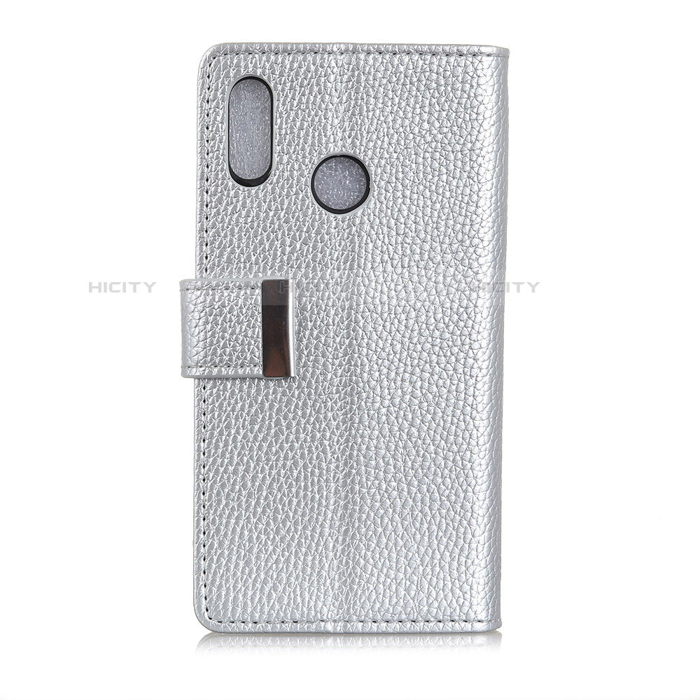 Funda de Cuero Cartera con Soporte Carcasa L06 para Asus Zenfone 5 ZE620KL Plata