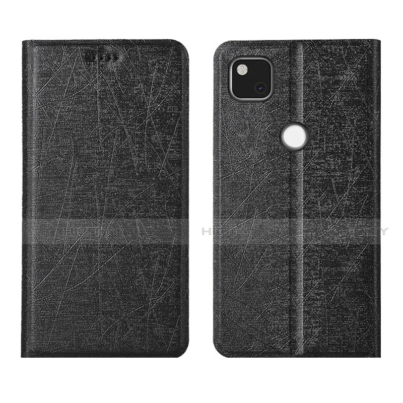 Funda de Cuero Cartera con Soporte Carcasa L06 para Google Pixel 4a Negro