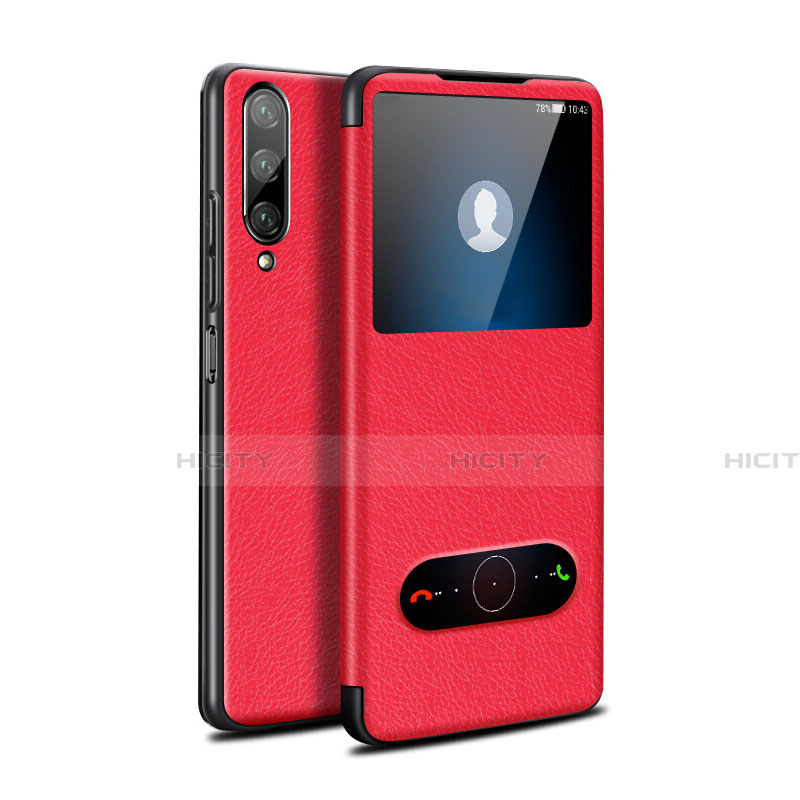 Funda de Cuero Cartera con Soporte Carcasa L06 para Huawei Honor 9X Pro Rojo