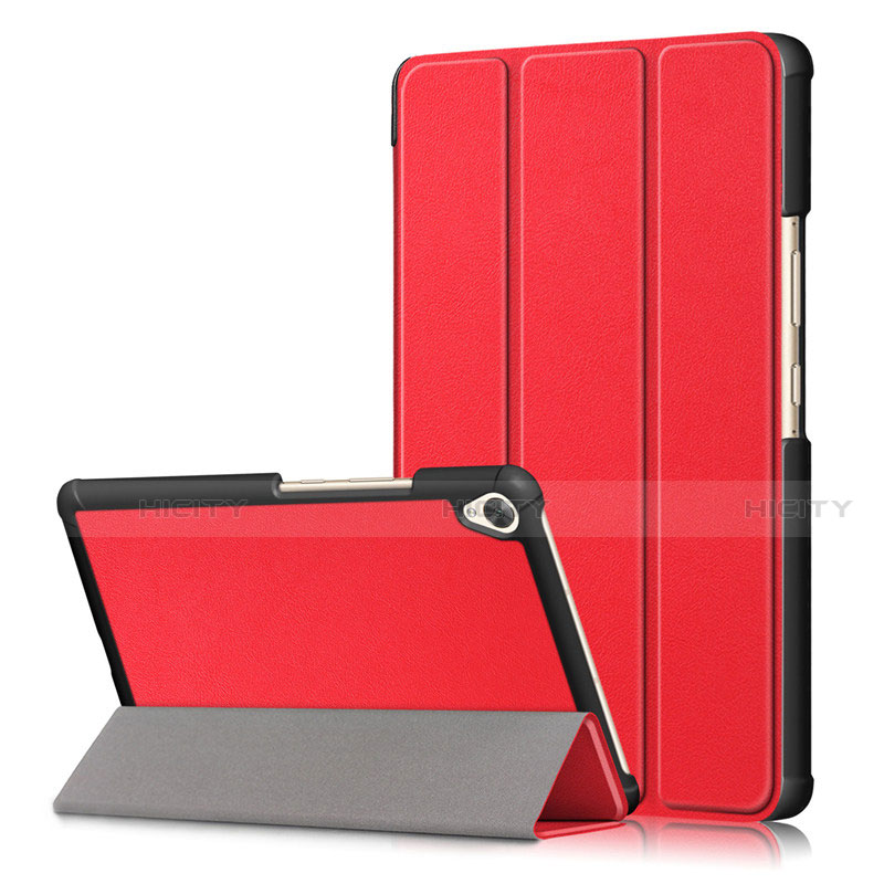 Funda de Cuero Cartera con Soporte Carcasa L06 para Huawei MediaPad M6 8.4 Rojo