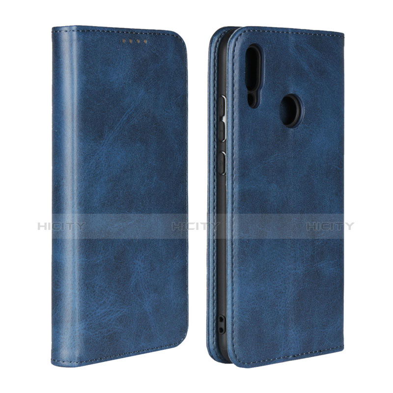 Funda de Cuero Cartera con Soporte Carcasa L06 para Huawei P Smart (2019) Azul