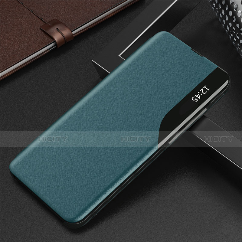 Funda de Cuero Cartera con Soporte Carcasa L06 para Huawei P Smart (2021) Cian