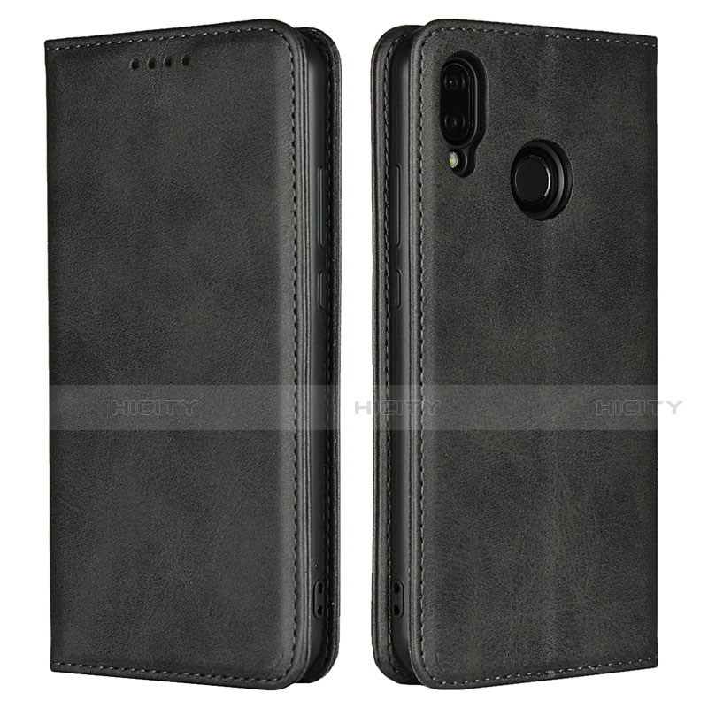 Funda de Cuero Cartera con Soporte Carcasa L06 para Huawei P20 Lite Negro