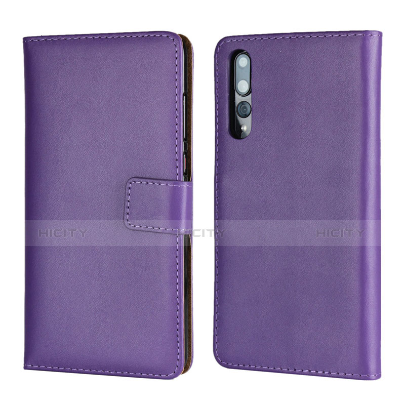 Funda de Cuero Cartera con Soporte Carcasa L06 para Huawei P20 Pro Morado