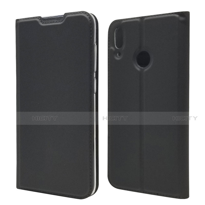 Funda de Cuero Cartera con Soporte Carcasa L06 para Huawei Y7 (2019) Negro