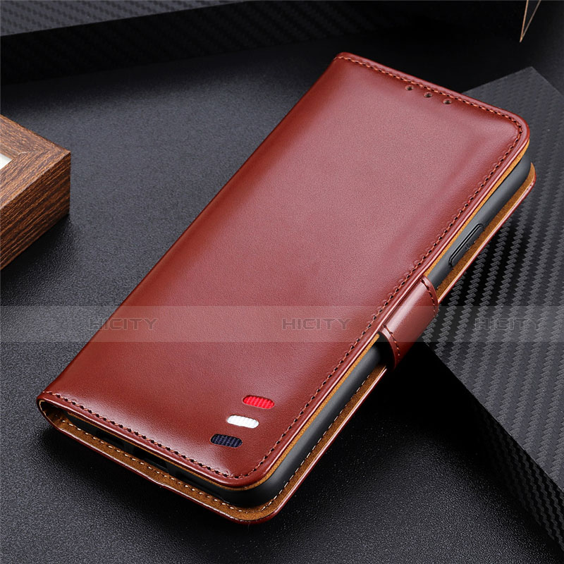 Funda de Cuero Cartera con Soporte Carcasa L06 para LG K92 5G Marron