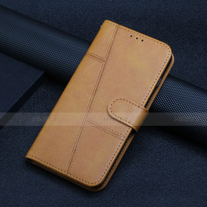 Funda de Cuero Cartera con Soporte Carcasa L06 para Motorola Moto Edge S Pro 5G Marron Claro