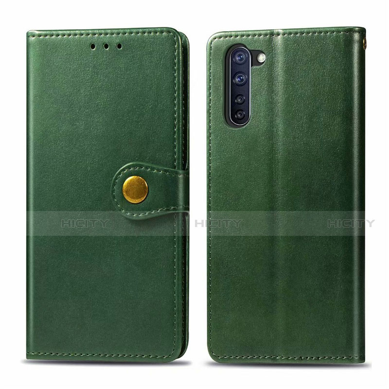 Funda de Cuero Cartera con Soporte Carcasa L06 para Oppo Reno3 A Verde