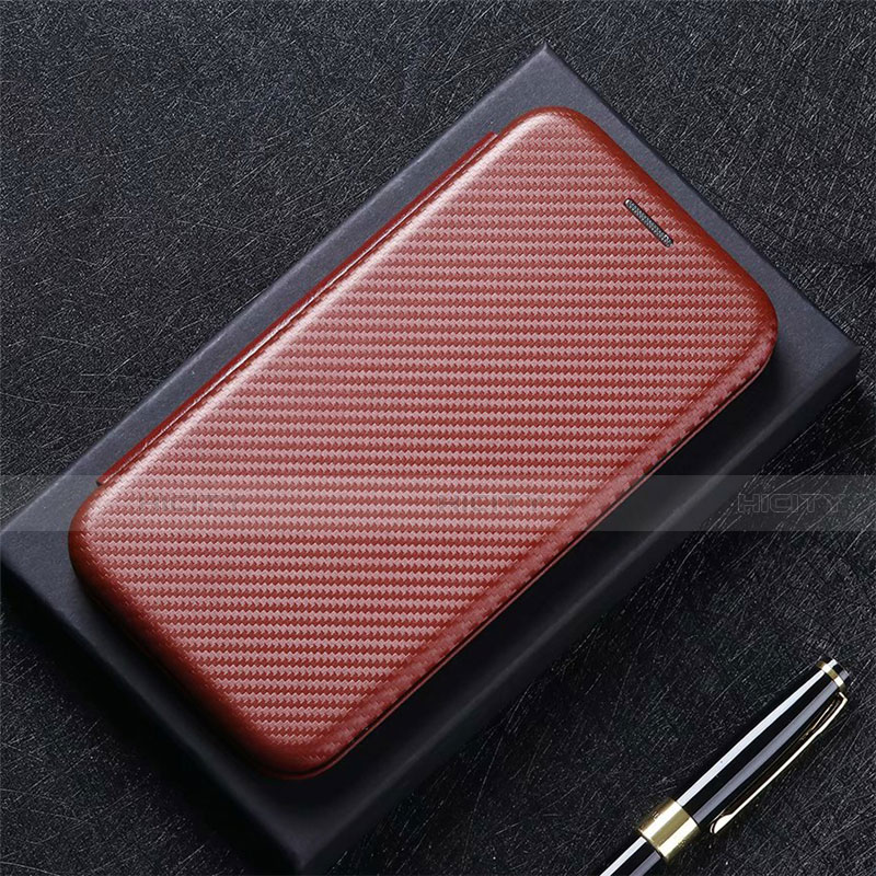 Funda de Cuero Cartera con Soporte Carcasa L06 para Vivo V20 SE Marron