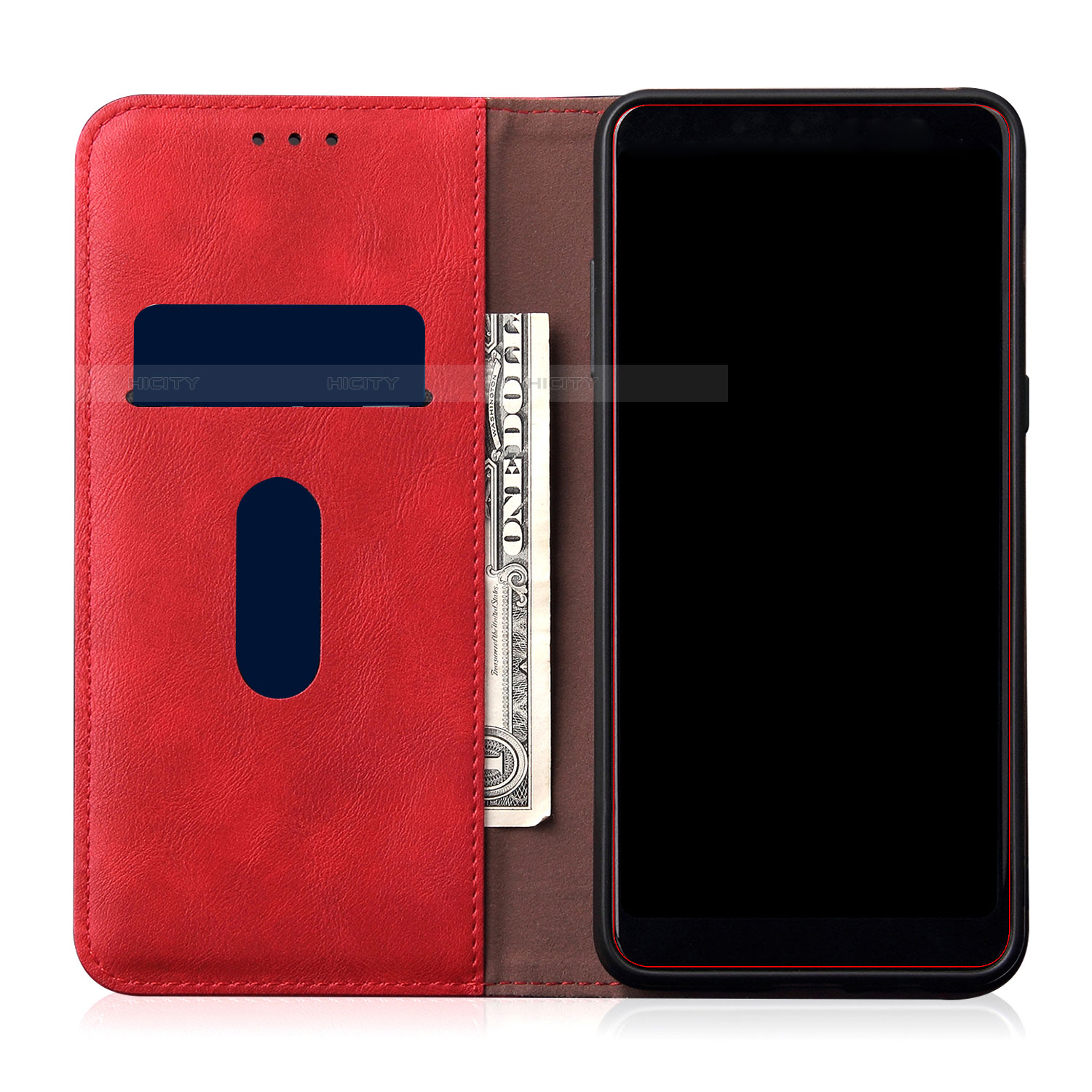 Funda de Cuero Cartera con Soporte Carcasa L06 para Xiaomi Redmi Note 9S