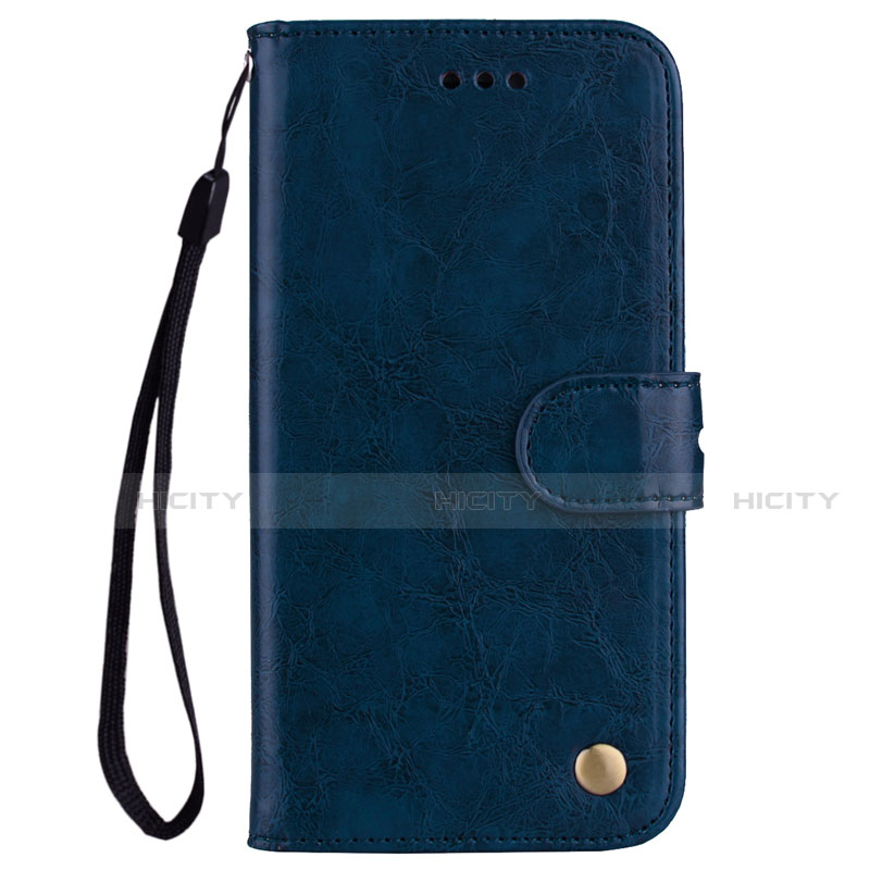 Funda de Cuero Cartera con Soporte Carcasa L07 para Huawei Nova 3e Azul