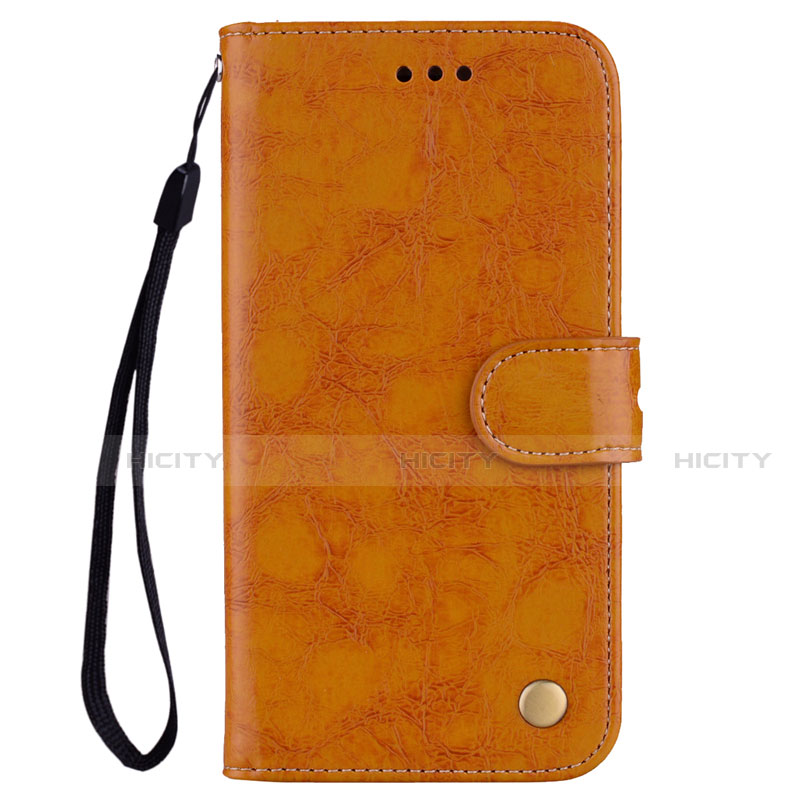 Funda de Cuero Cartera con Soporte Carcasa L07 para Huawei Nova 3e Naranja