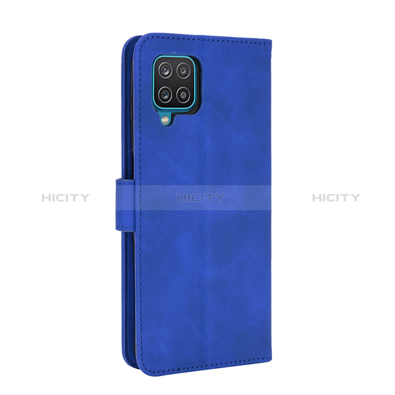 Funda de Cuero Cartera con Soporte Carcasa L07Z para Samsung Galaxy A12 Nacho Azul