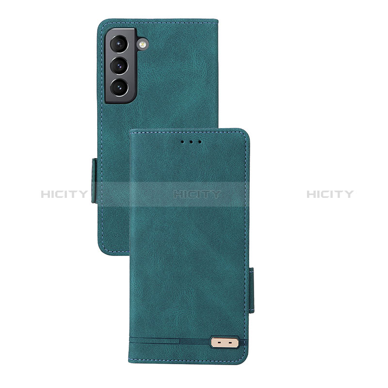Funda de Cuero Cartera con Soporte Carcasa L07Z para Samsung Galaxy S24 5G Verde