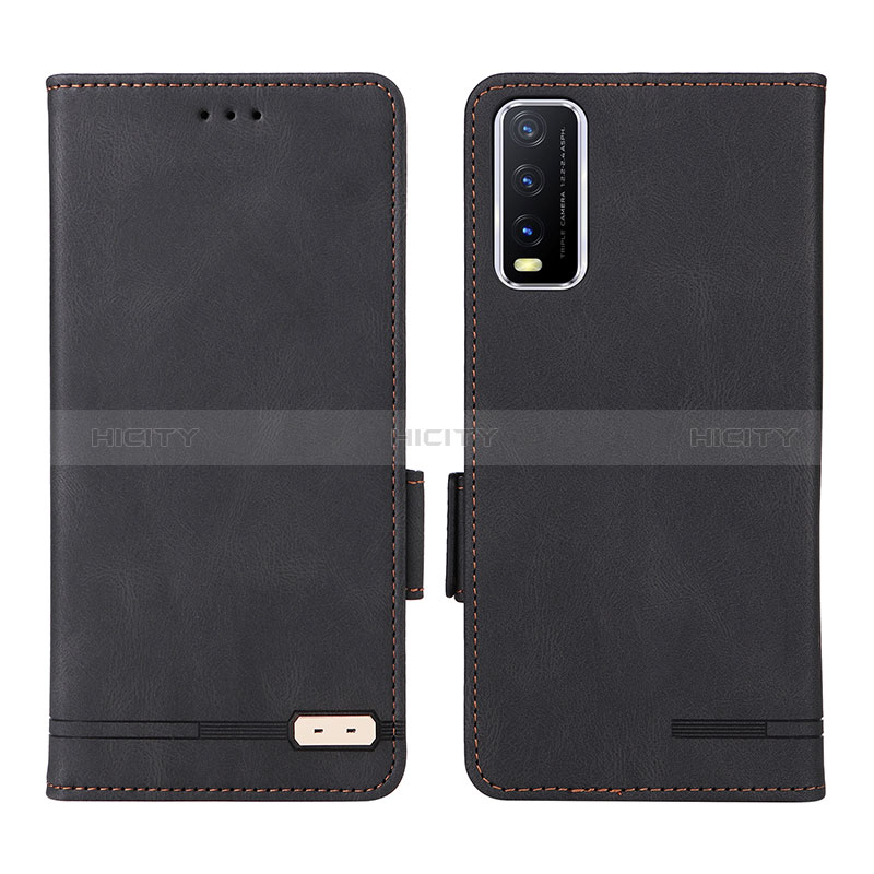 Funda de Cuero Cartera con Soporte Carcasa L07Z para Vivo Y20 Negro