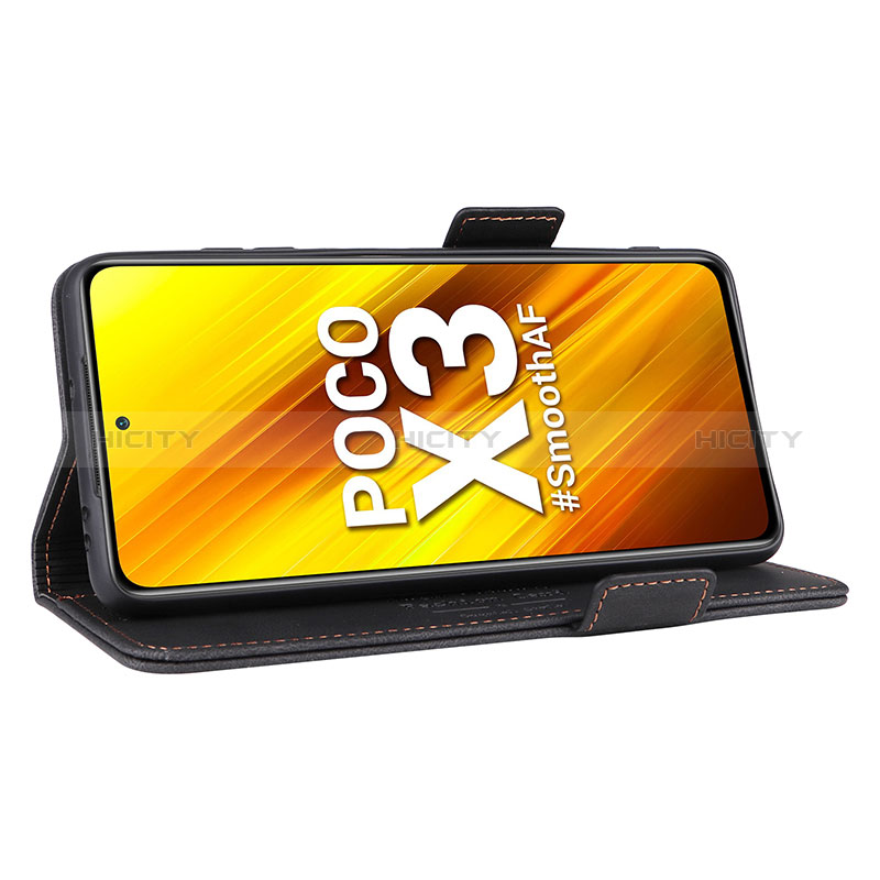 Funda de Cuero Cartera con Soporte Carcasa L07Z para Xiaomi Poco X3 NFC