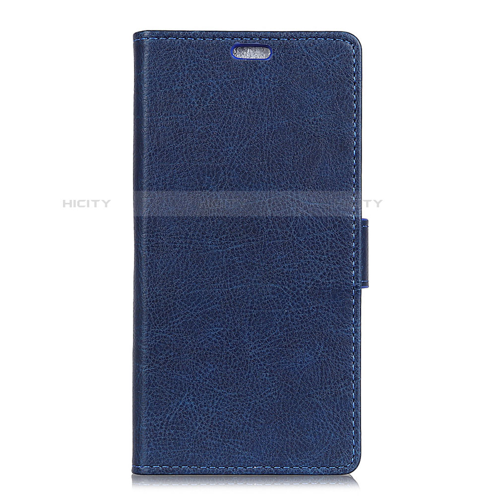 Funda de Cuero Cartera con Soporte Carcasa L08 para Asus Zenfone 5 ZS620KL Azul