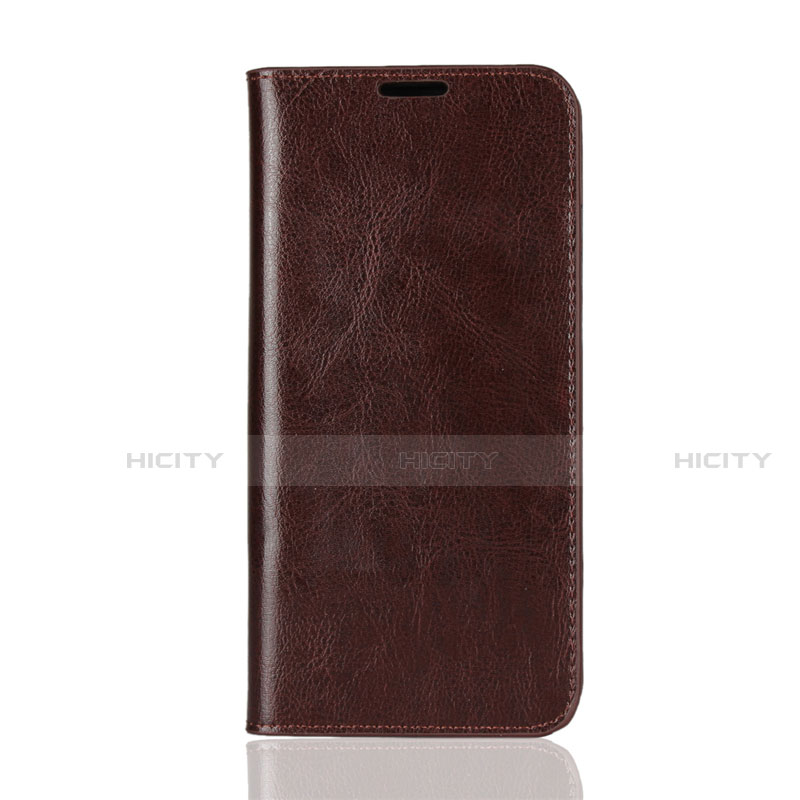 Funda de Cuero Cartera con Soporte Carcasa L08 para Huawei Honor 8X Marron