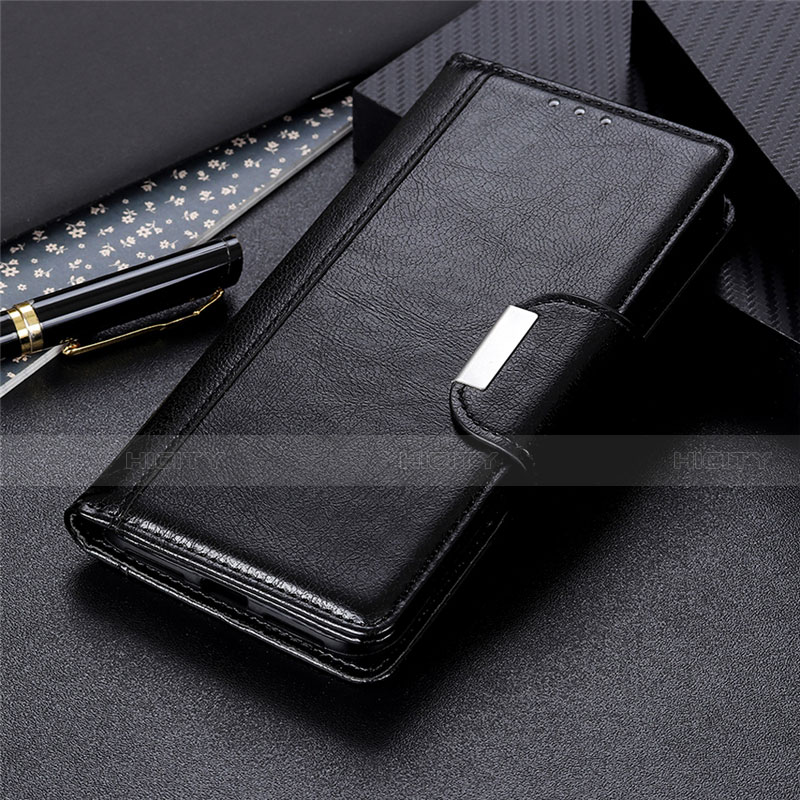 Funda de Cuero Cartera con Soporte Carcasa L08 para Xiaomi Mi Note 10 Lite Negro