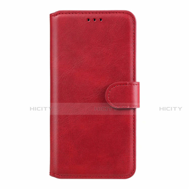 Funda de Cuero Cartera con Soporte Carcasa L08 para Xiaomi Redmi Note 9 Pro Rojo