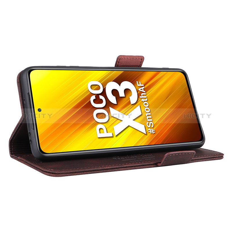 Funda de Cuero Cartera con Soporte Carcasa L08Z para Xiaomi Poco X3 NFC