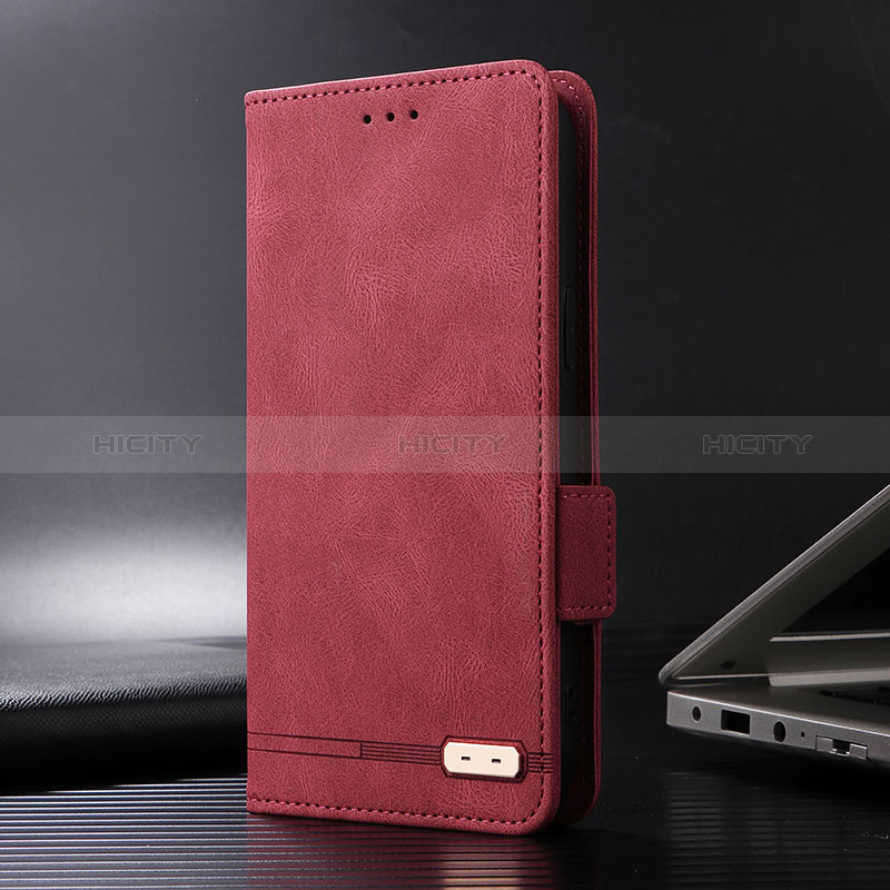 Funda de Cuero Cartera con Soporte Carcasa L08Z para Xiaomi Poco X3 NFC Rojo