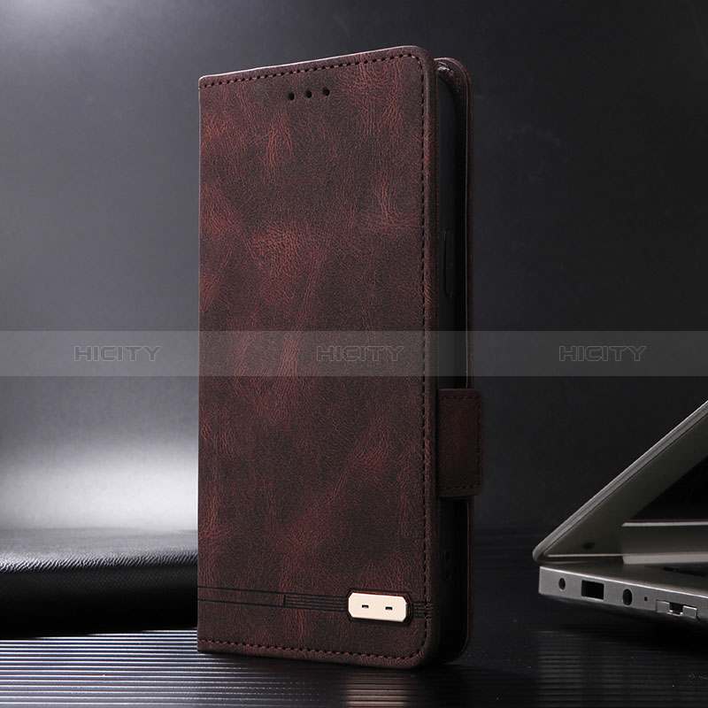 Funda de Cuero Cartera con Soporte Carcasa L08Z para Xiaomi Redmi 10 India Marron