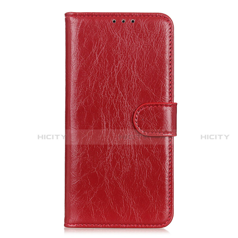 Funda de Cuero Cartera con Soporte Carcasa L09 para Motorola Moto G Fast Rojo