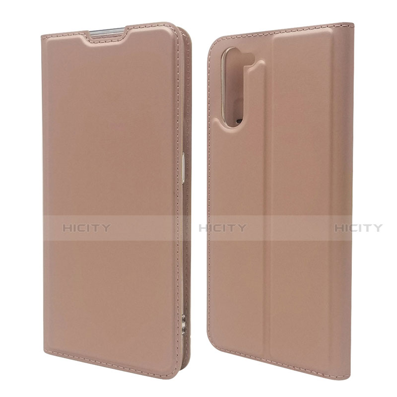 Funda de Cuero Cartera con Soporte Carcasa L09 para Oppo Reno3 A Oro Rosa