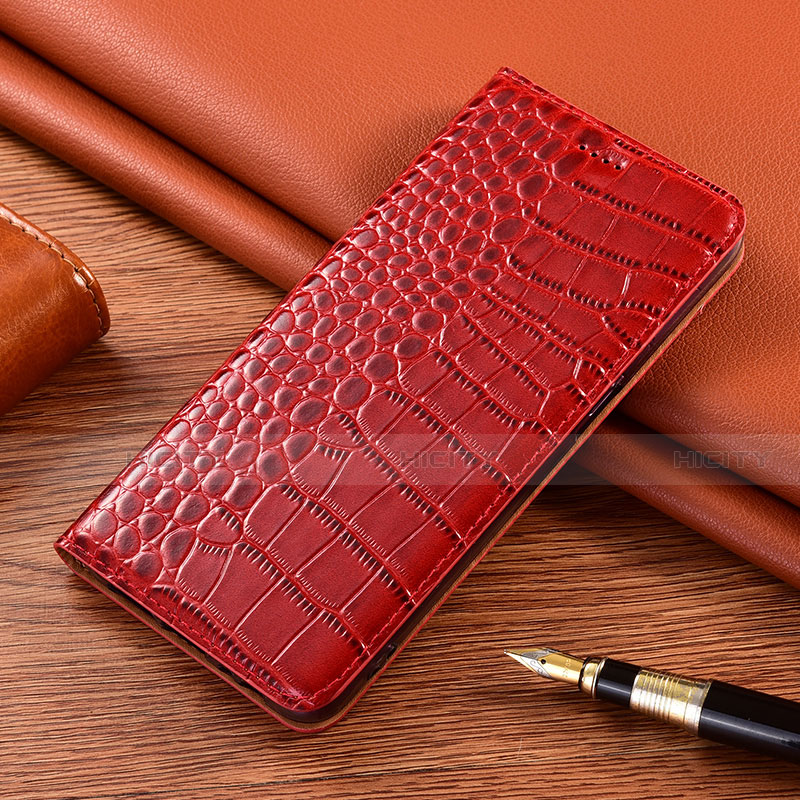 Funda de Cuero Cartera con Soporte Carcasa L09 para Xiaomi Poco X3 NFC Rojo