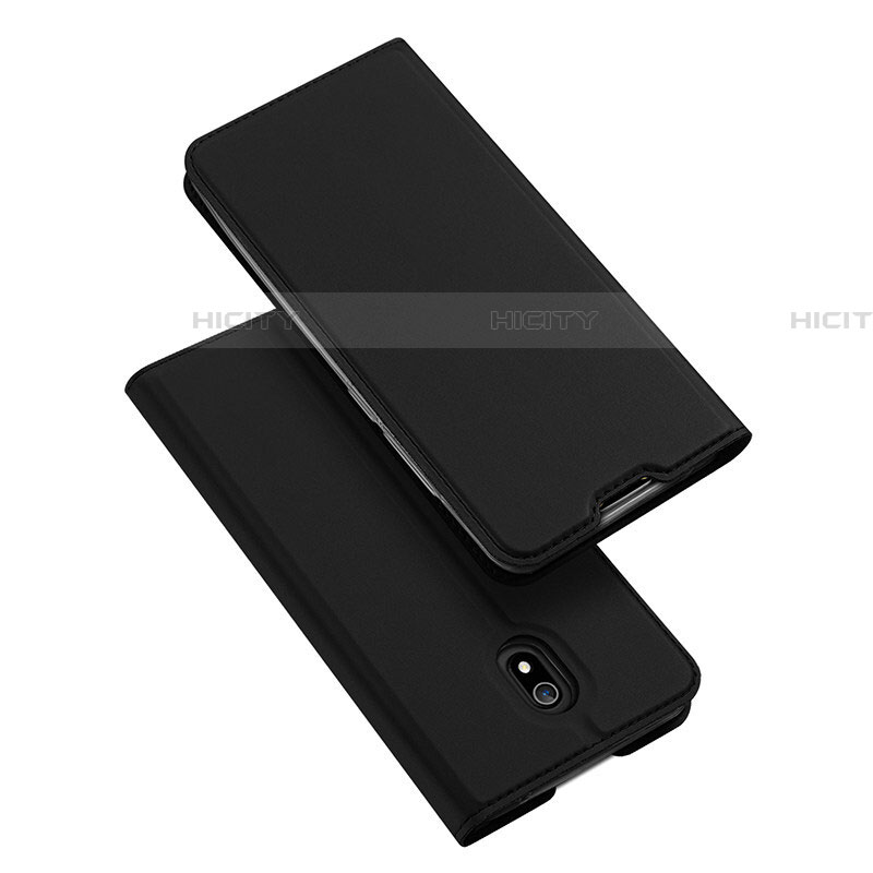 Funda de Cuero Cartera con Soporte Carcasa L09 para Xiaomi Redmi 8A Negro