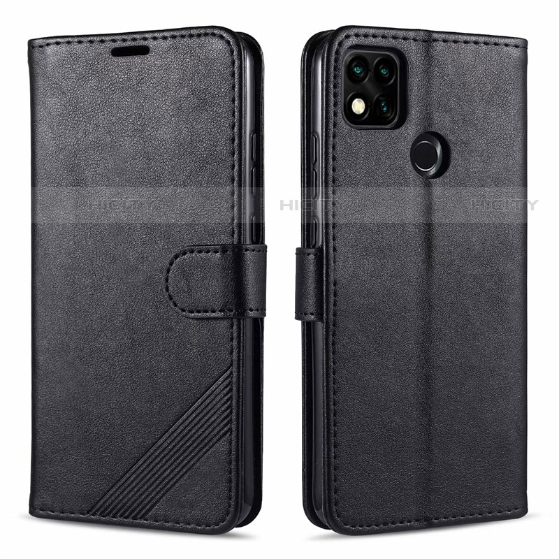 Funda de Cuero Cartera con Soporte Carcasa L09 para Xiaomi Redmi 9C Negro