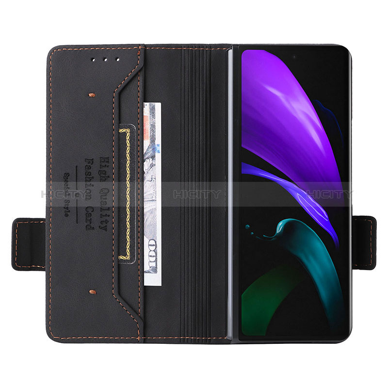 Funda de Cuero Cartera con Soporte Carcasa L09Z para Samsung Galaxy Z Fold2 5G