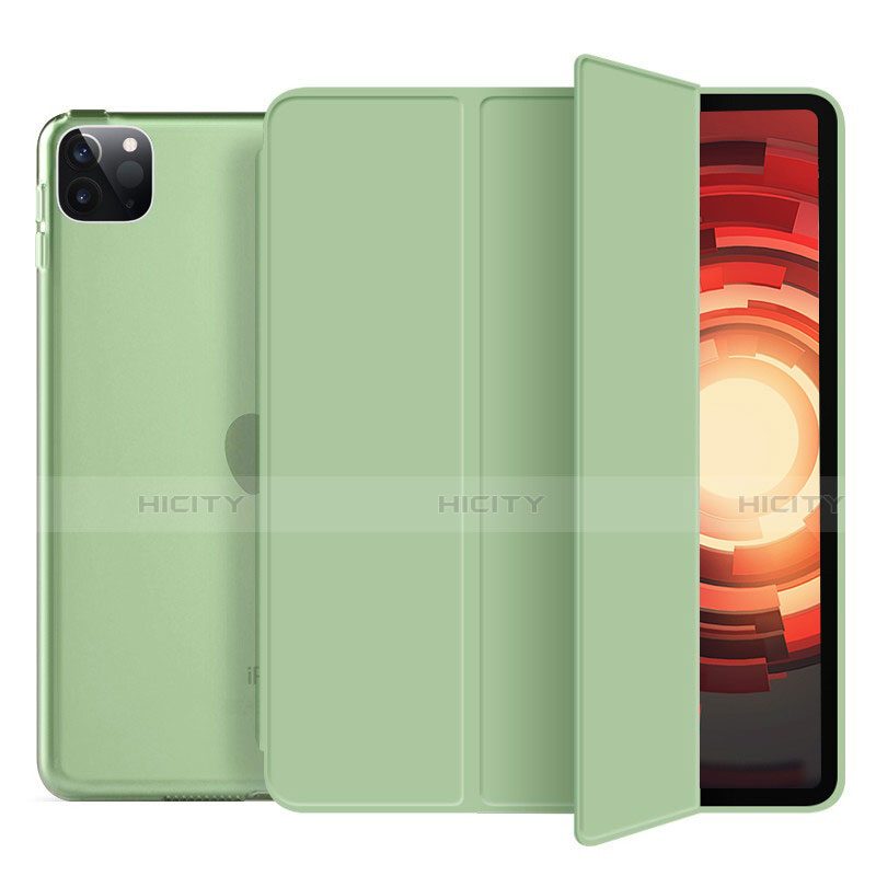 Funda de Cuero Cartera con Soporte Carcasa L10 para Apple iPad Pro 12.9 (2020) Menta Verde