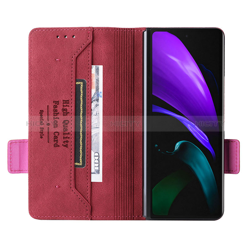 Funda de Cuero Cartera con Soporte Carcasa L10Z para Samsung Galaxy Z Fold2 5G