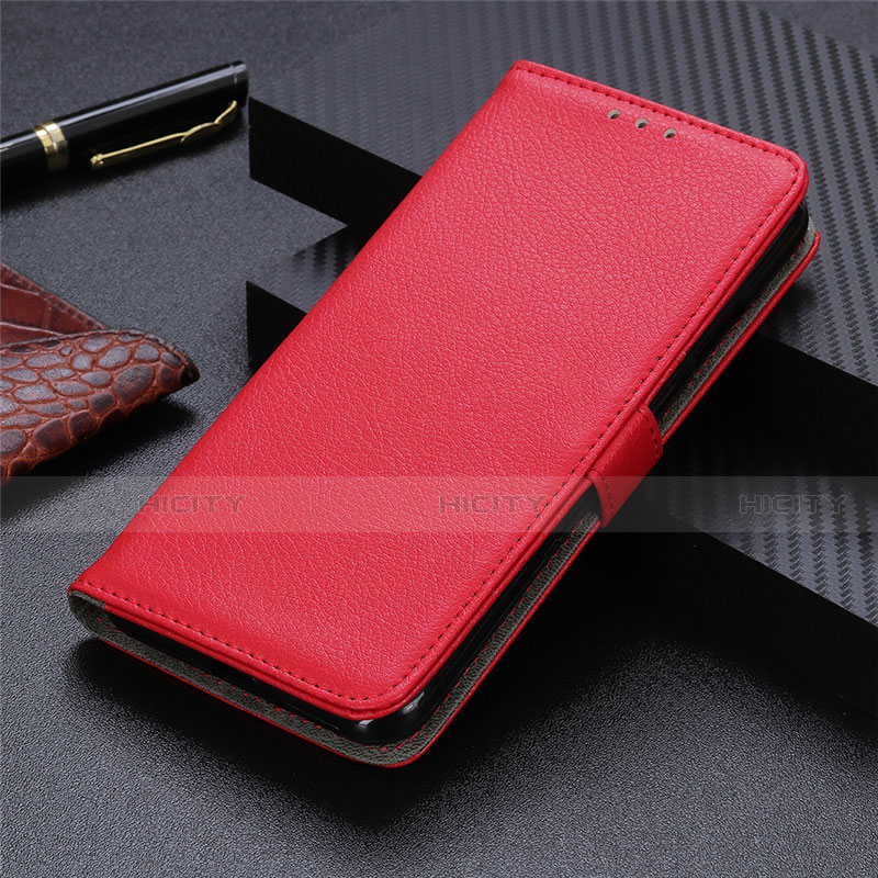 Funda de Cuero Cartera con Soporte Carcasa L14 para Oppo Find X3 Lite 5G Rojo