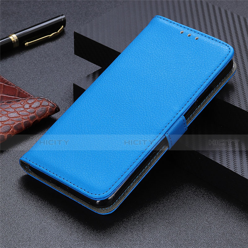 Funda de Cuero Cartera con Soporte Carcasa L14 para Oppo Reno5 Pro 5G Azul Cielo