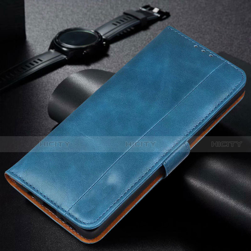 Funda de Cuero Cartera con Soporte Carcasa L14 para Samsung Galaxy M21s Azul