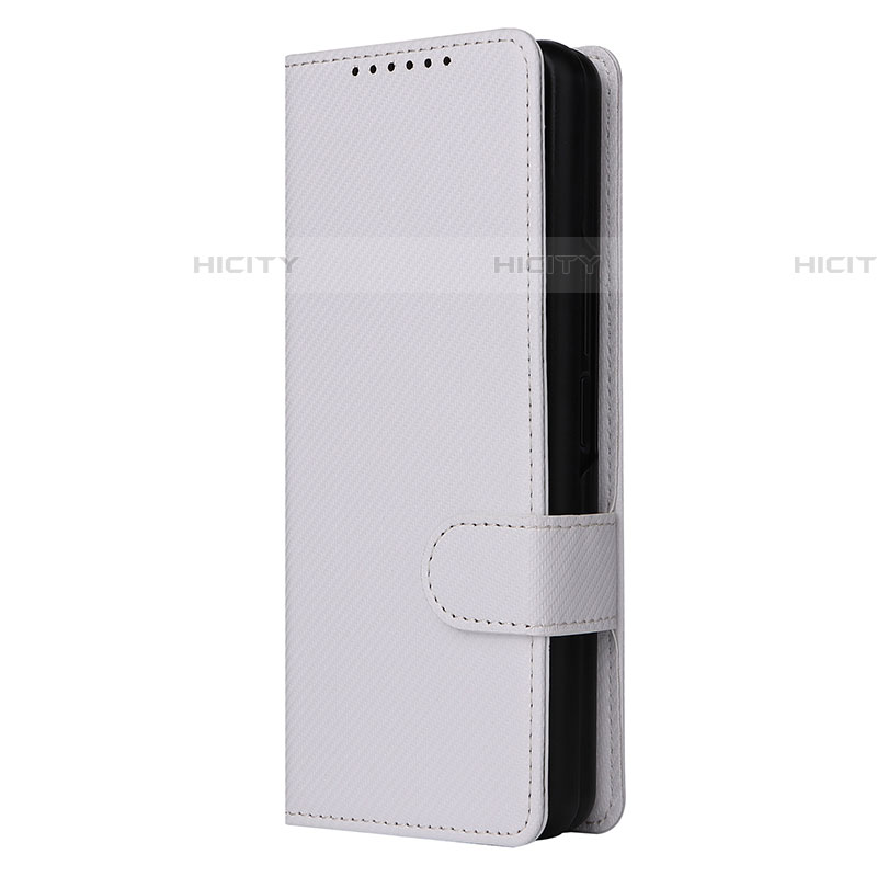 Funda de Cuero Cartera con Soporte Carcasa L16Z para Samsung Galaxy Z Fold4 5G Blanco